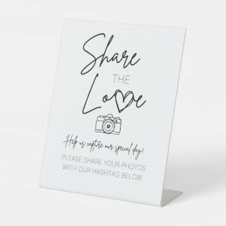 Share The Love Event Hashtag Pedestal Sign