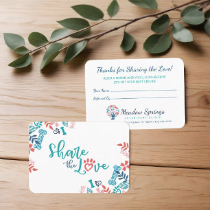 Share The Love Floral & Foliage Pet Pattern Referral Card