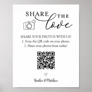Share the Love Photo Album QR Code Poster