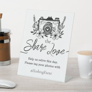 Share the Love Photo Hashtag Sign