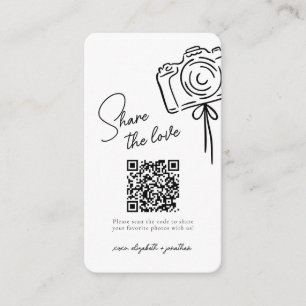 Share The Love Photo Share QR Code Wedding Rounded Enclosure Card
