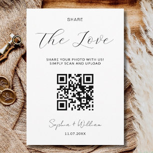 Share The Love QR Code Scannable Photo Wedding Holiday Card
