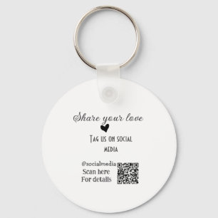 Share the love scan QR code add social details Key Ring