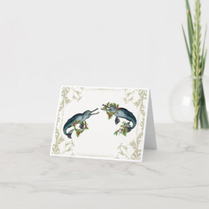 Share the Love Vintage Dolphin Christmas Card