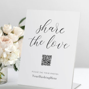 Share the Love Wedding Hashtag Sign Elegant