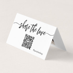 Share the Love Wedding Photos QR Code Business Card