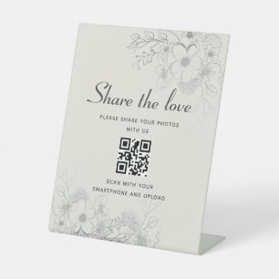Share the Love Wedding QR Code Sign
