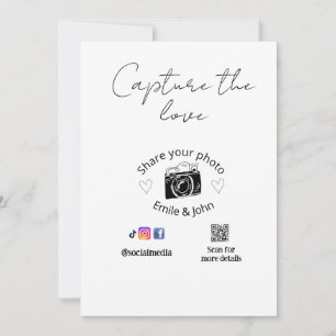 share the love wedding qr couple love name date invitation