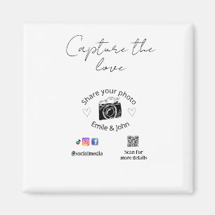share the love wedding qr couple love name date magnet