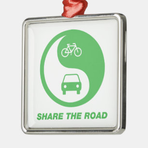 Share the Road Metal Tree Decoration