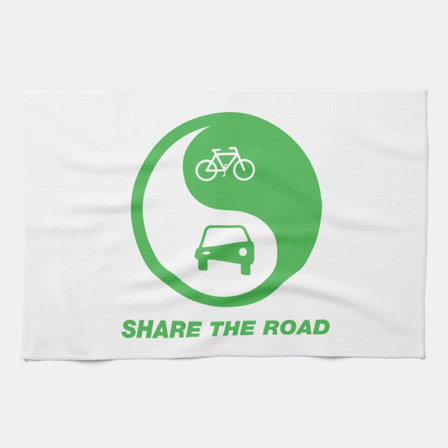 Share the Road Tea Towel (Horizontal)