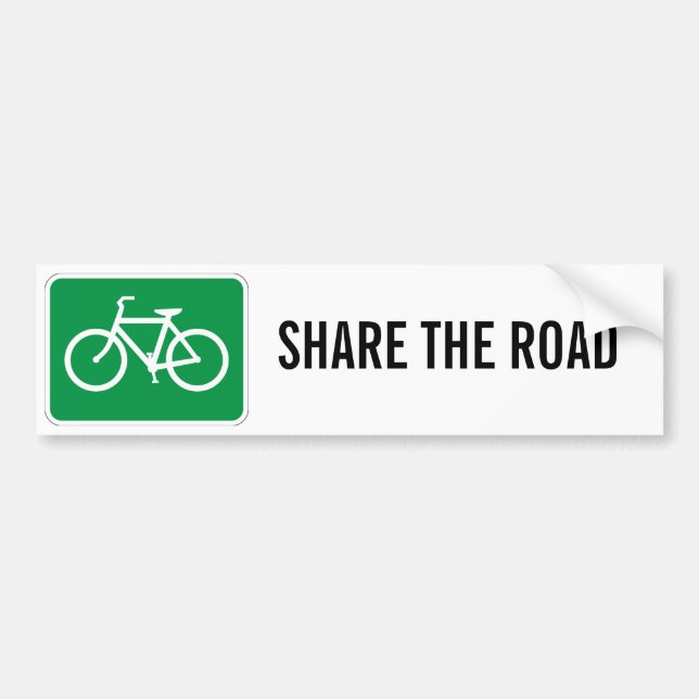 Share The Road with Bicycles Bumper Sticker (Front)