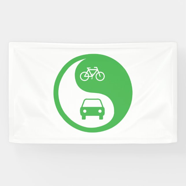 Share the Road Yin Yang Banner (Horizontal)