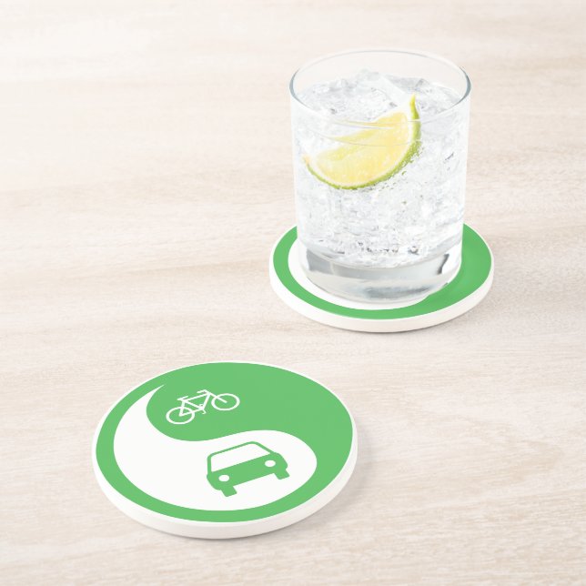 Share the Road Yin Yang Coaster (Side)