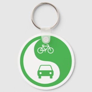 Share the Road Yin Yang Key Ring