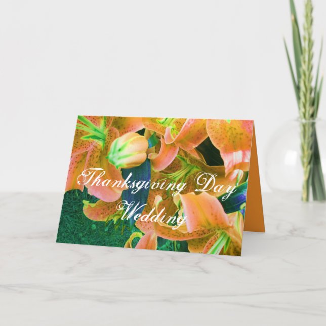 "Share This Thanksgiving Day Wedding" Card (Front)