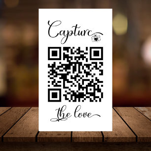 Share Wedding Photos With QR Code Calligraphy Enclosure Card