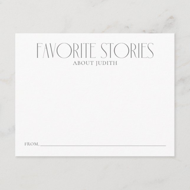 Share Your Favourite Stories  Advice Card (Front)