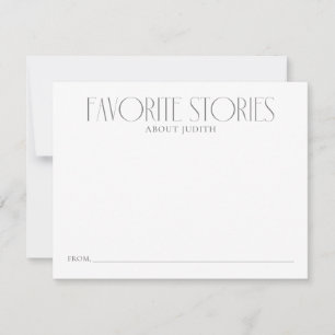 Share Your Favourite Stories Advice Card