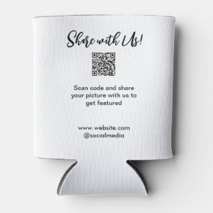 Share your picture scan QR code add website email Can Cooler