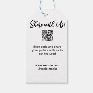 Share your picture scan QR code add website email Gift Tags