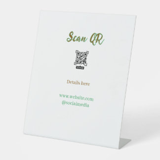 Share your picture scan QR code add website email  Pedestal Sign