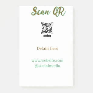 Share your picture scan QR code add website email Post-it Notes