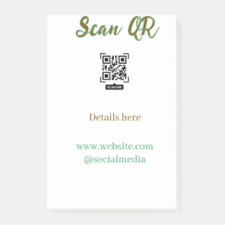Share your picture scan QR code add website email  Post-it Notes