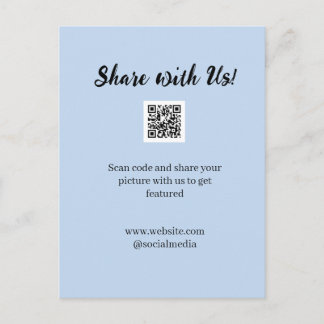 Share your picture scan QR code add website email  Postcard