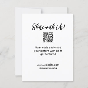 Share your picture scan QR code add website email Postcard