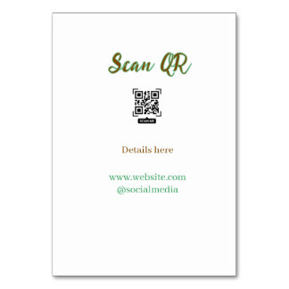 Share your picture scan QR code add website email  Table Number