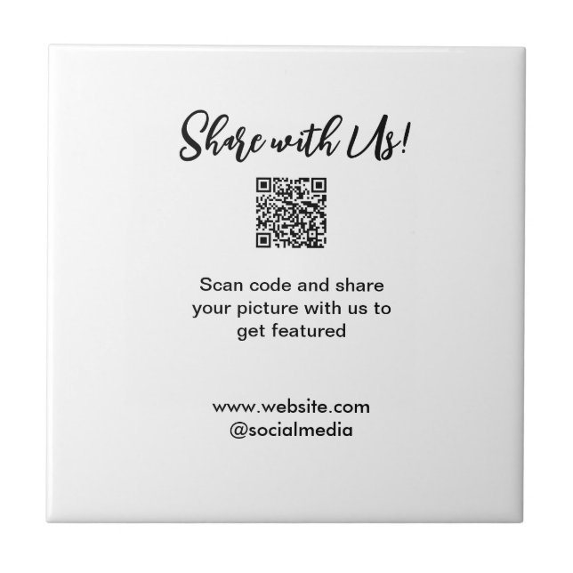 Share your picture scan QR code add website email  Tile (Front)