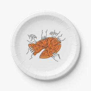 Share your pizza paper plate