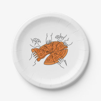 Share your pizza paper plate