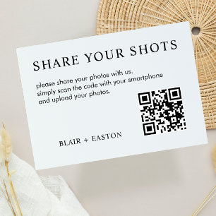 Share Your Shots Qr Code To a Photo Album Wedding Enclosure Card