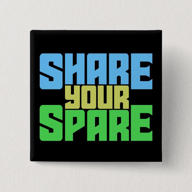 Share Your Spare a Living Kidney Donation Button (Front)