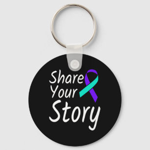 Share Your Story Suicide Prevention Ribbon Awarene Key Ring
