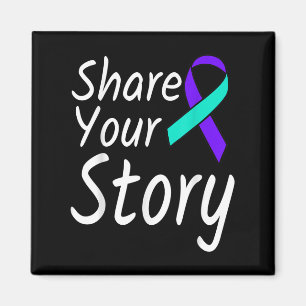 Share Your Story Suicide Prevention Ribbon Awarene Magnet