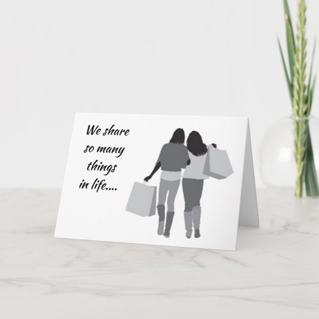 **SHARED BIRTHDAY** WITH MY ***BEST FRIEND*** CARD (Front)