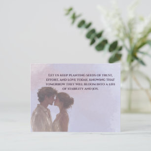 Shared Future & Growth Love Quote Postcard Build