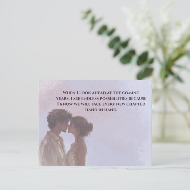 Shared Future & Growth Love Quote Postcard | Build (Standing Front)