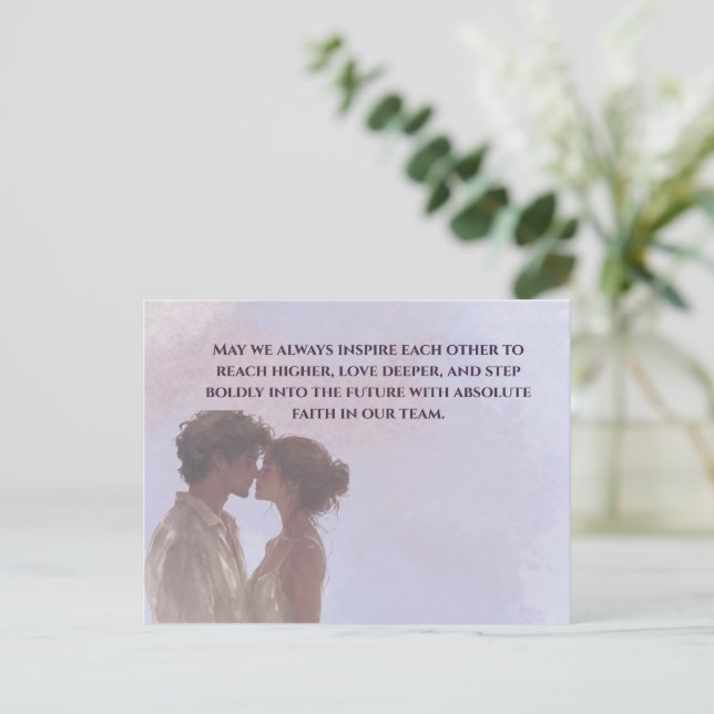 Shared Future & Growth Love Quote Postcard | Build (Standing Front)