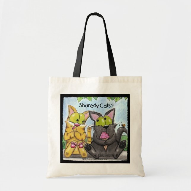 Sharedy Cats -Silly and Tig Tote Bag (Front)