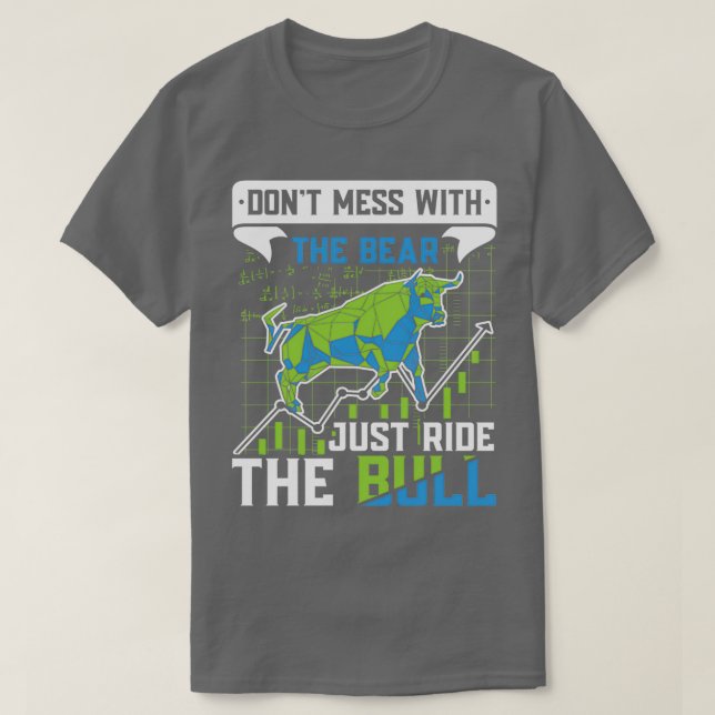 Shares Invest Bull And Bear Stock Market 3 T-Shirt (Design Front)