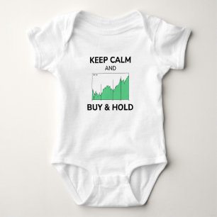 Shares Stock Market Keep Calm Buy And Hold Chart Baby Bodysuit