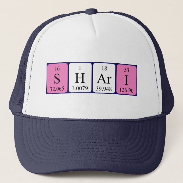 Shari periodic table name hat (Front)