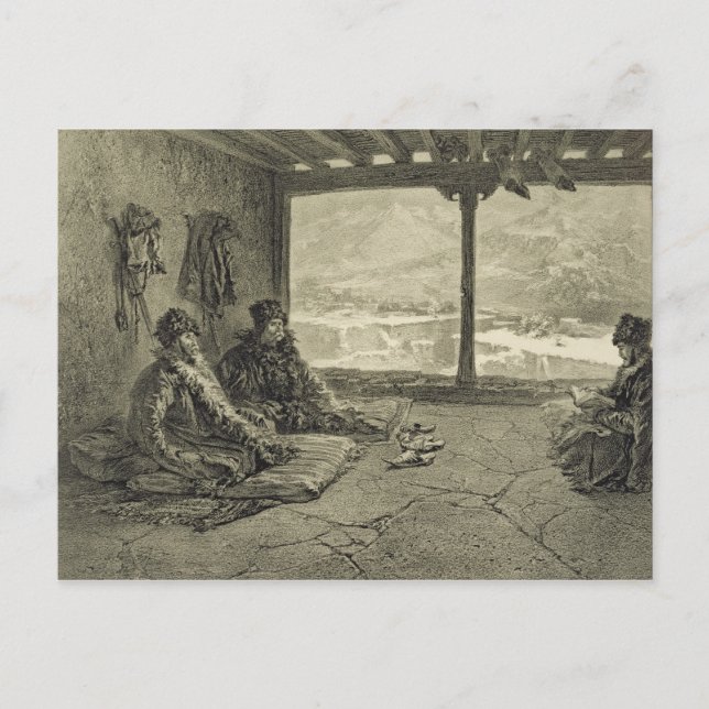 Sharia Lecture at Khosrakh, Dagestan, plate 50 fro Postcard (Front)