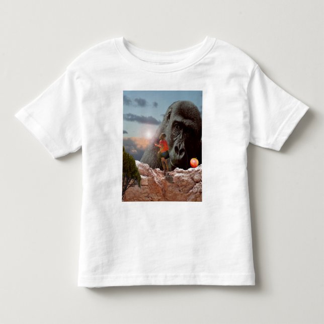 Sharing An Apple With A Gorilla, Toddler T-Shirt (Front)