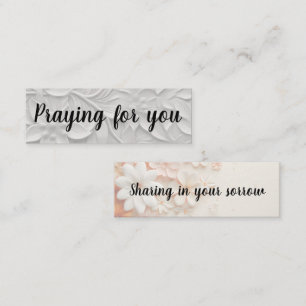 Sharing in your sorrow/Praying for you Mini Business Card