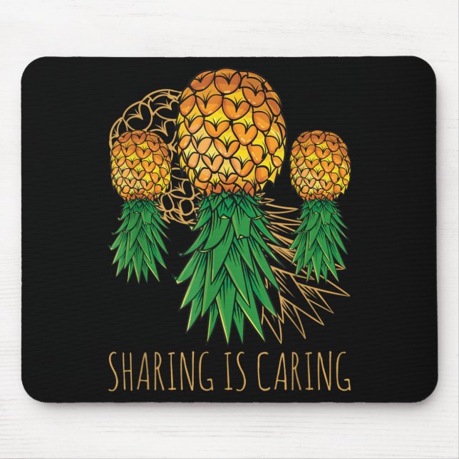 Sharing Is Caring Pineapple Hawaii Fruit Summer Mouse Pad (Front)